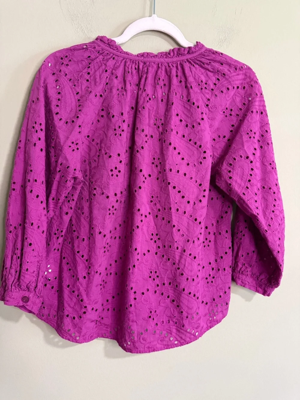 Evereve Larisa Eyelet Top in color “berry”. - Picture 6 of 6